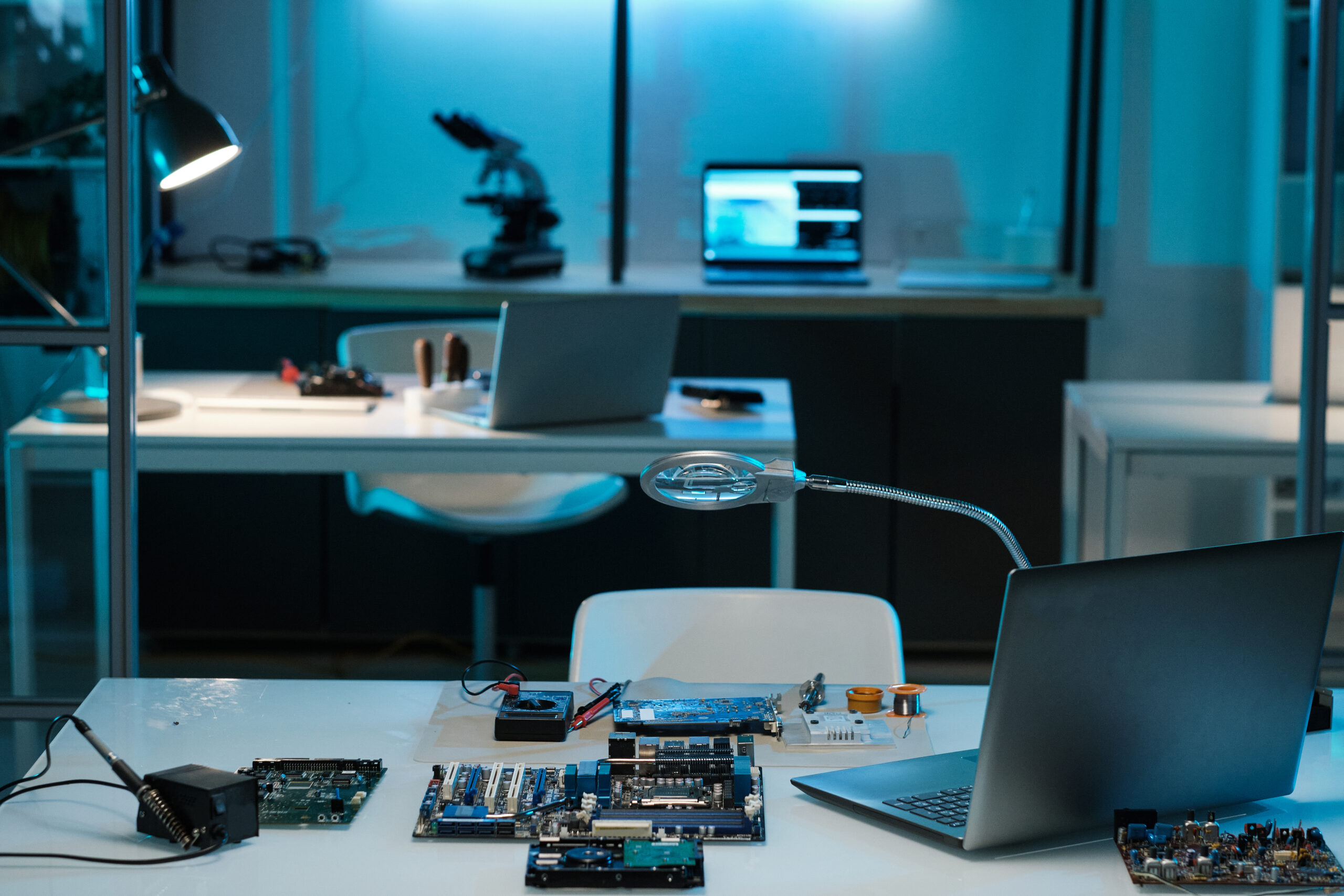 workplace of repairman or technician with laptop a 2023 11 27 05 11 13 utc scaled